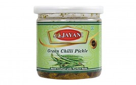 Jayani Green Chilli Pickle   Plastic Jar  400 grams